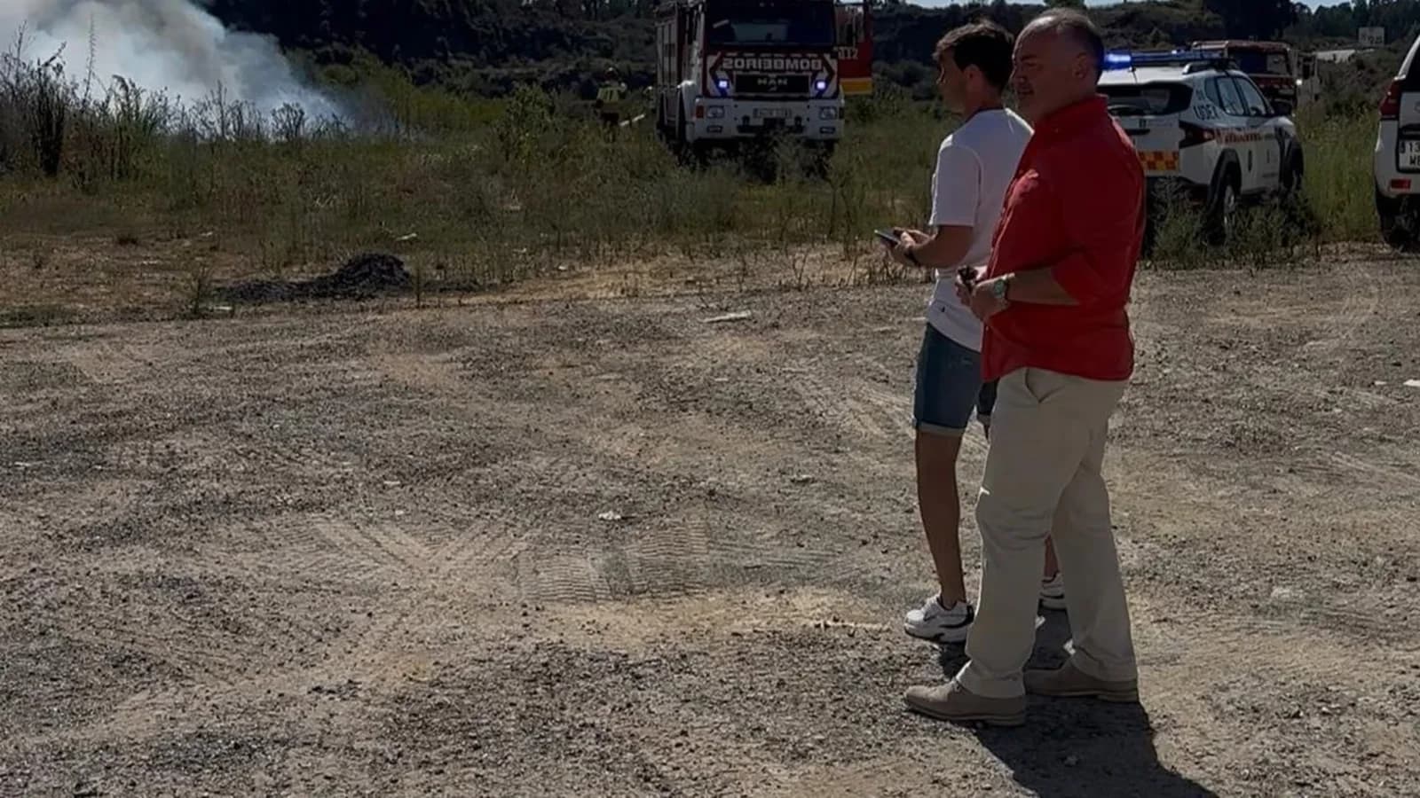 Un incendio forestal en Culleredo estaría vinculado a fuegos artificiales
